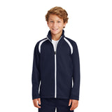 Sport-Tek YST90 Youth Raglan Tricot Track Jacket with Zippered Pockets