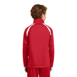 Sport-Tek YST90 Youth Raglan Tricot Track Jacket with Zippered Pockets