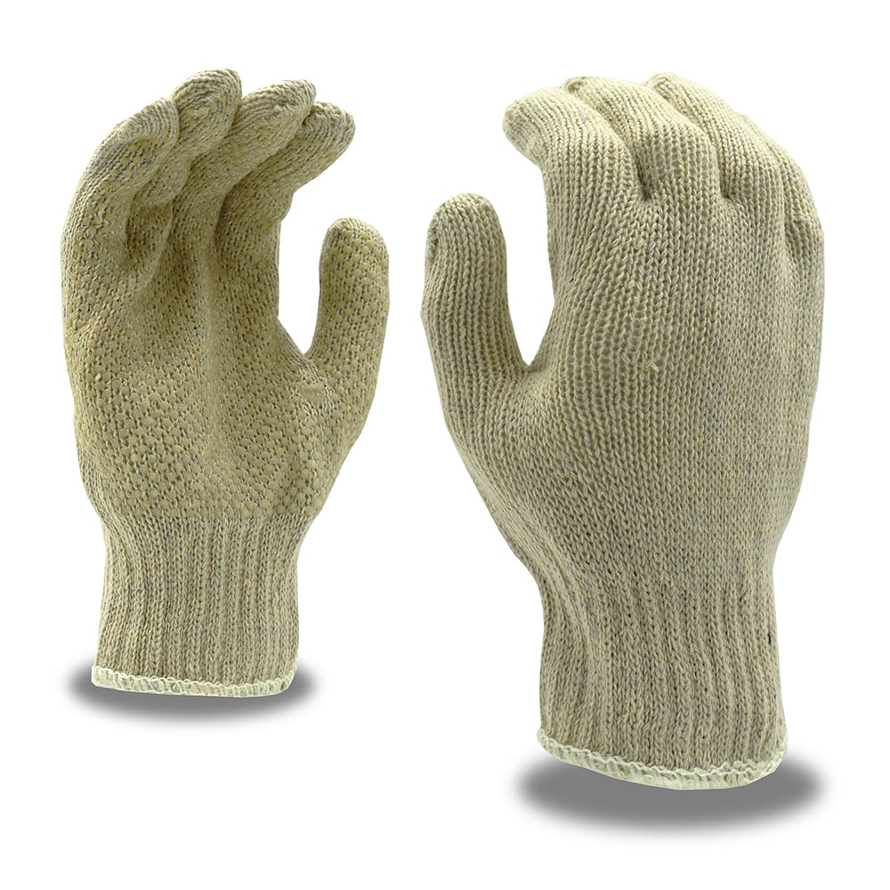 Cordova Machine Knit Gloves with 1-Sided White PVC Dots, 1 dozen (12 pairs)