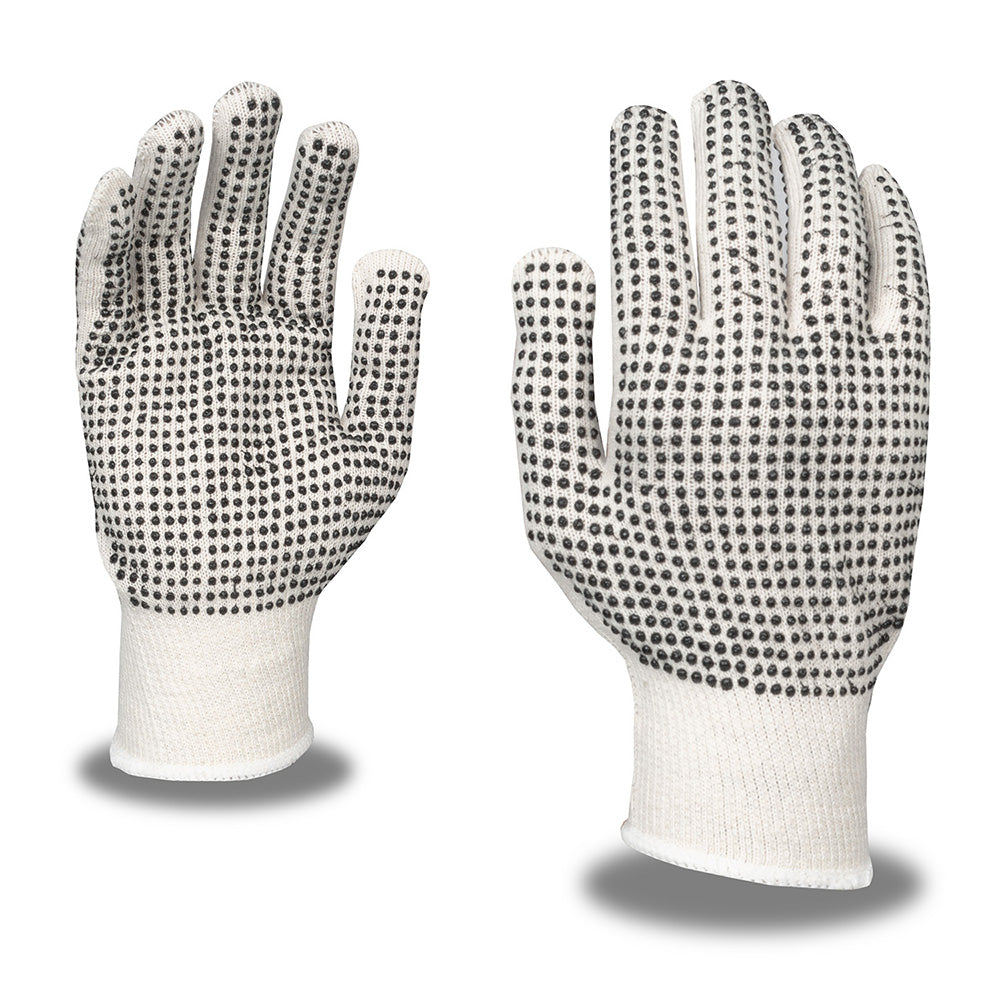 Cordova 13-Gauge Light Machine Knit Gloves with 2-Sided PVC Dots, 1 dozen (12 pairs)