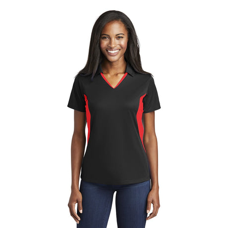 Sport-Tek LST655 Sport-Wick Women's Side Blocked Micropique Polo