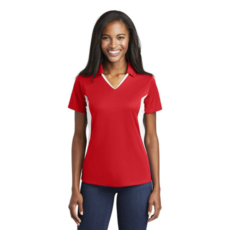 Sport-Tek LST655 Sport-Wick Women's Side Blocked Micropique Polo