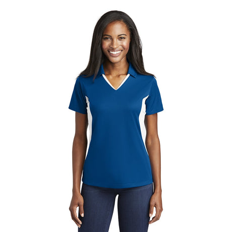 Sport-Tek LST655 Sport-Wick Women's Side Blocked Micropique Polo