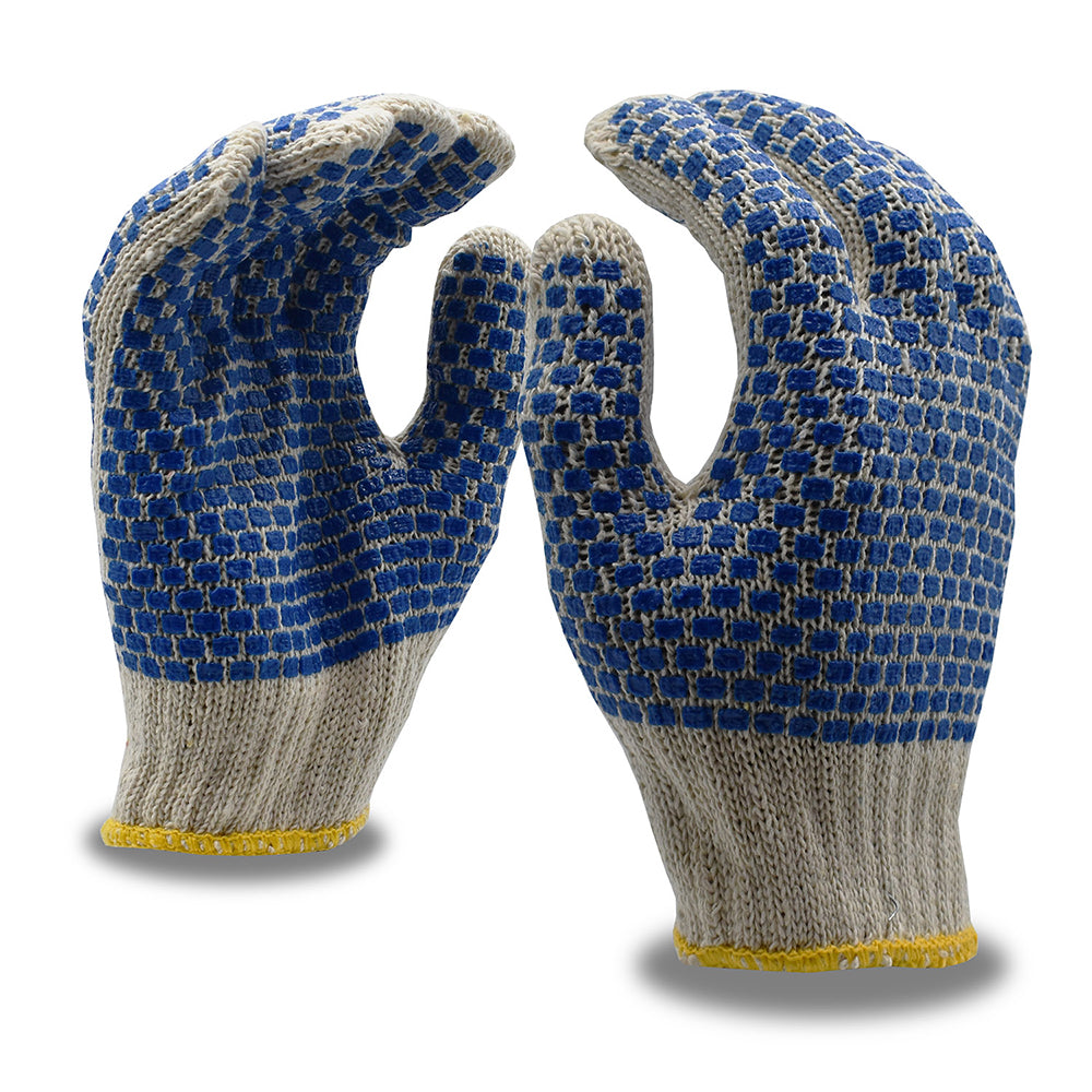 Cordova Medium Machine Knit Gloves with 2-Sided PVC Blocks, 1 dozen (12 pairs)