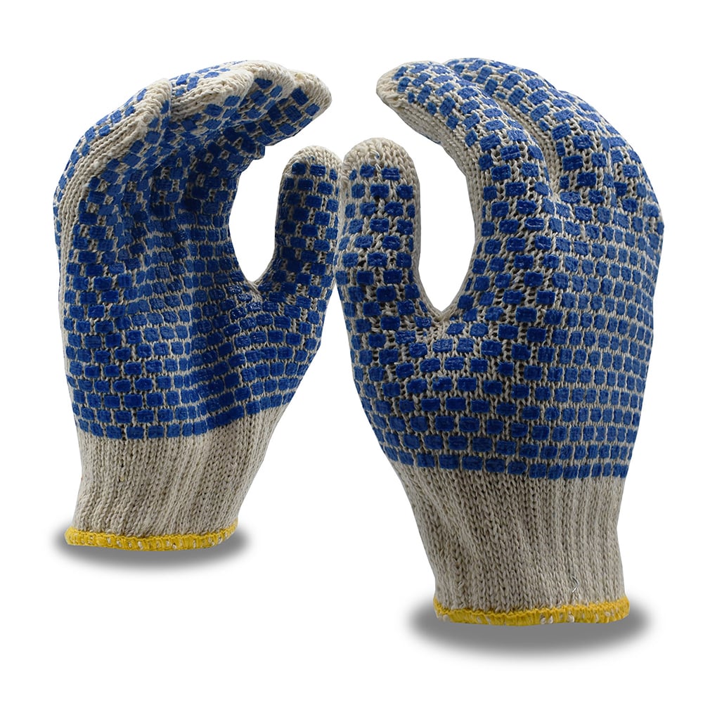 Cordova Medium Machine Knit Gloves with 1-Sided PVC Blocks, 1 dozen (12 pairs)