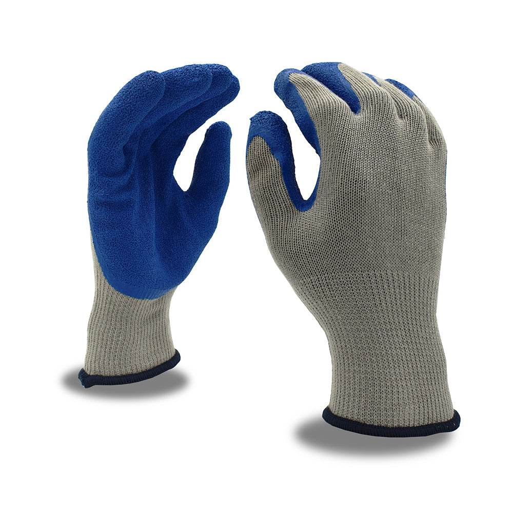 COR-GRIP III™ Economy Poly/Cotton Gloves with Crinkle Latex Palm Coat, 1 dozen (12 pairs)