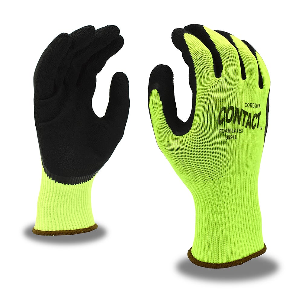 Cordova Contact™ Nylon Gloves with Foam Latex Palm Coating, 1 dozen (12 pairs)