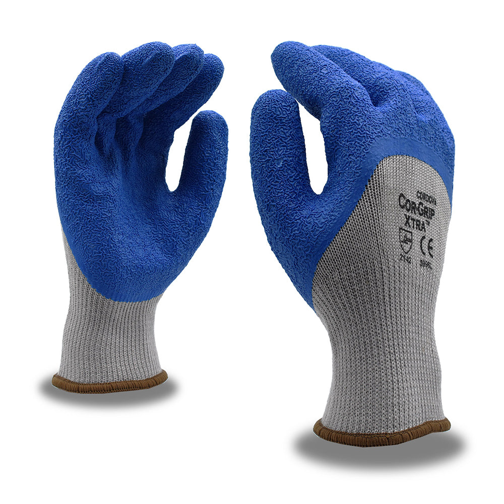 COR-GRIP XTRA™ Poly/Cotton Gloves with 3/4 Crinkle Latex Palm Coat, 1 dozen (12 pairs)