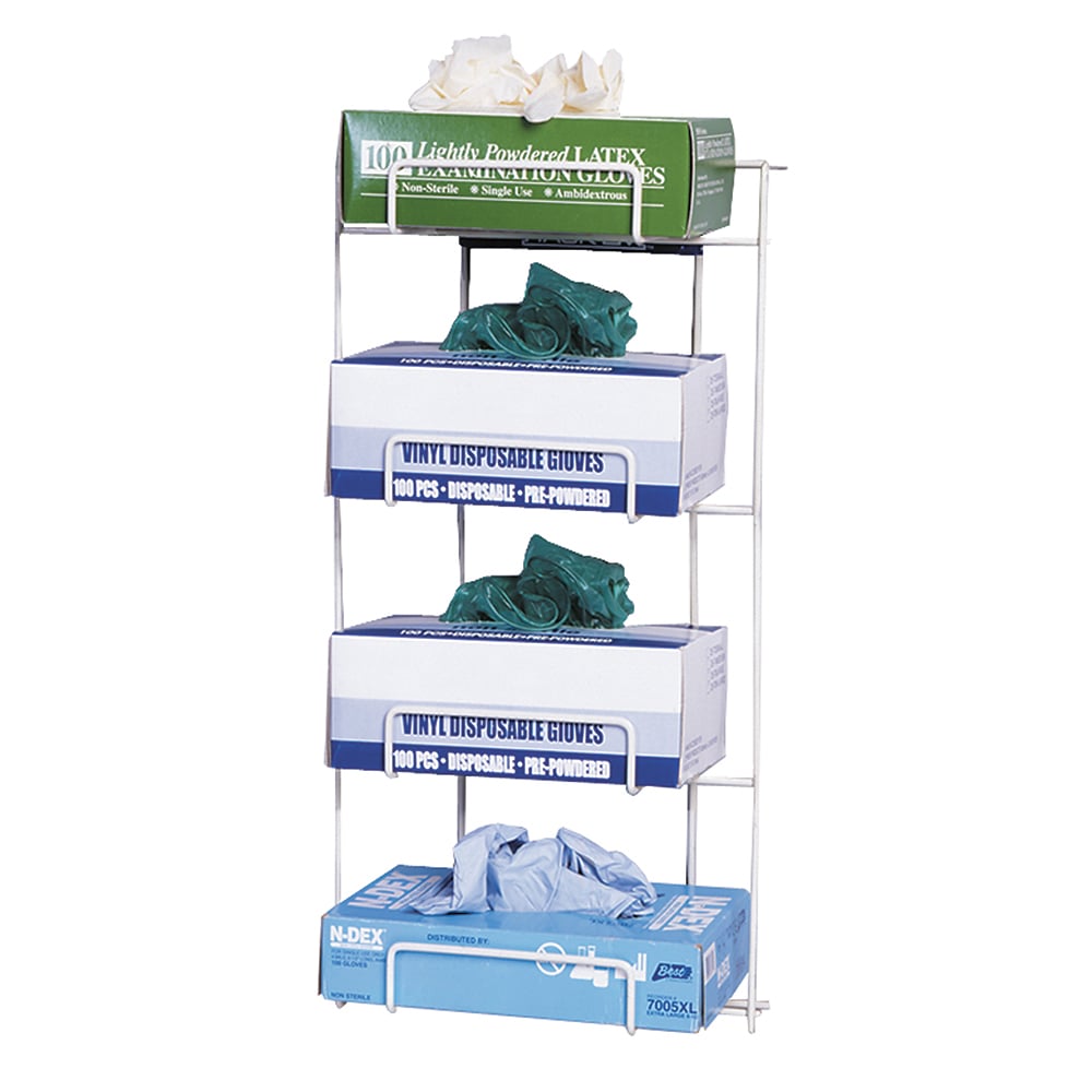 Top Dispensing Disposable Glove Rack, 4 Boxes