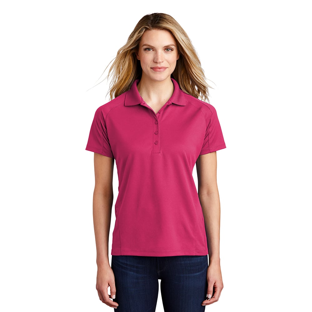 Sport-Tek L474 Dri-Mesh Women's Raglan Polo