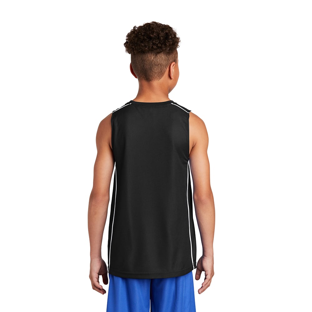 Sport-Tek YT555 Youth PosiCharge Mesh Reversible Sleeveless T-Shirt