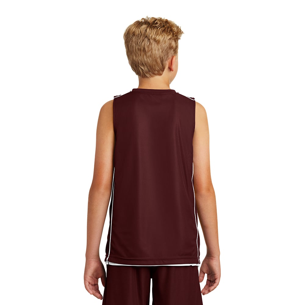 Sport-Tek YT555 Youth PosiCharge Mesh Reversible Sleeveless T-Shirt