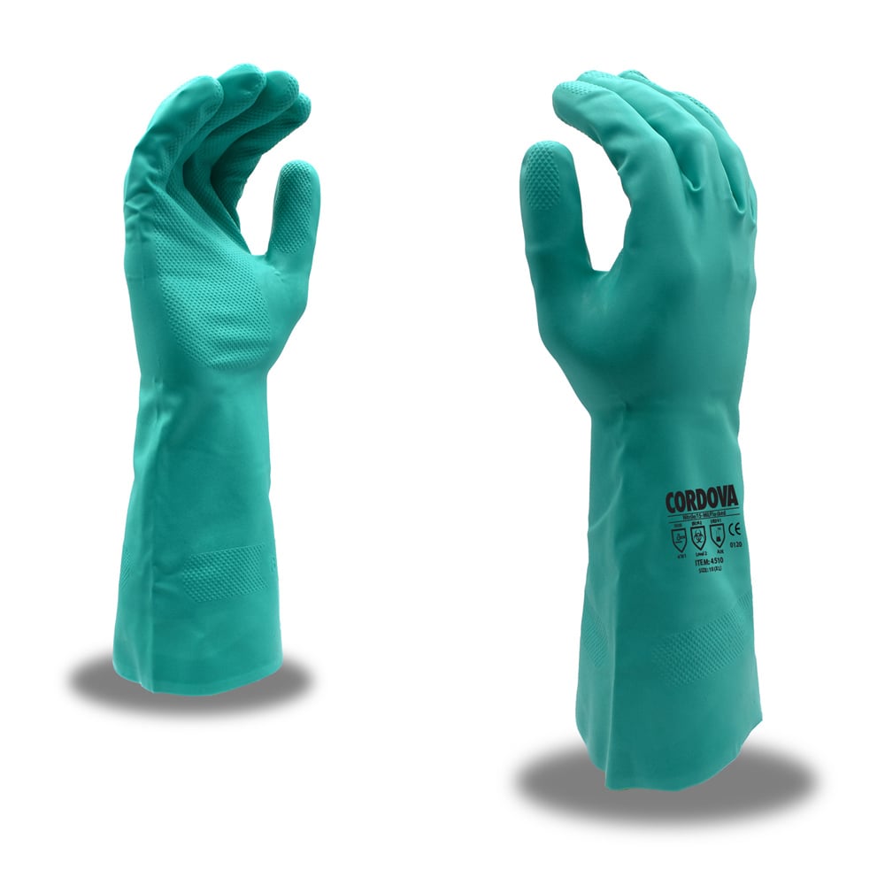 Cordova 44/45S Standard Unlined Nitrile Glove with Embossed Grip, 1 dozen (12 pairs)