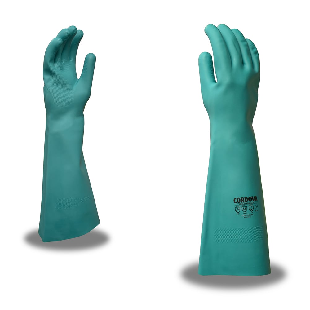 Cordova 4522 Premium 22-mil Nitrile Glove with Pebble Grip, 1 dozen (12 pairs)