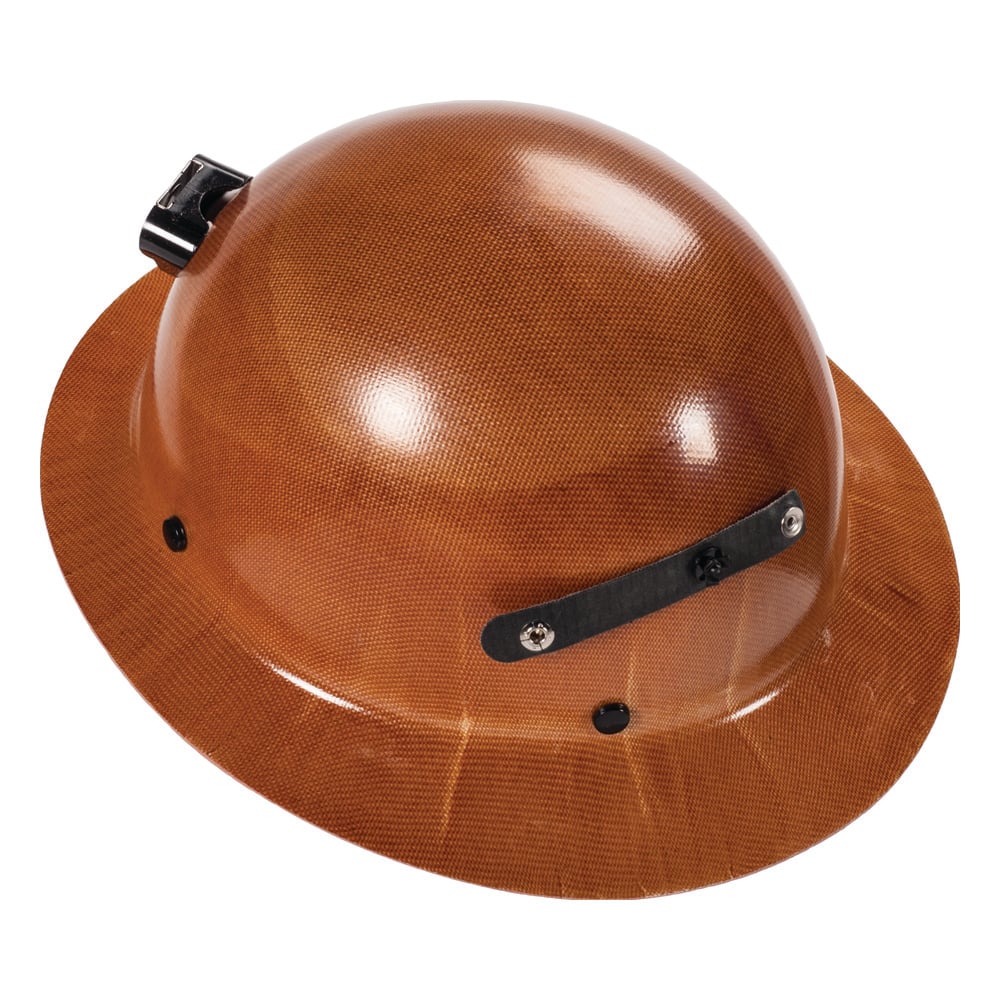 MSA Skullgard® Full Brim Hard Hat with Lamp Bracket, Natural Tan