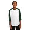 Sport-Tek YST205 Youth PosiCharge 3/4 Raglan Sleeves Baseball Jersey