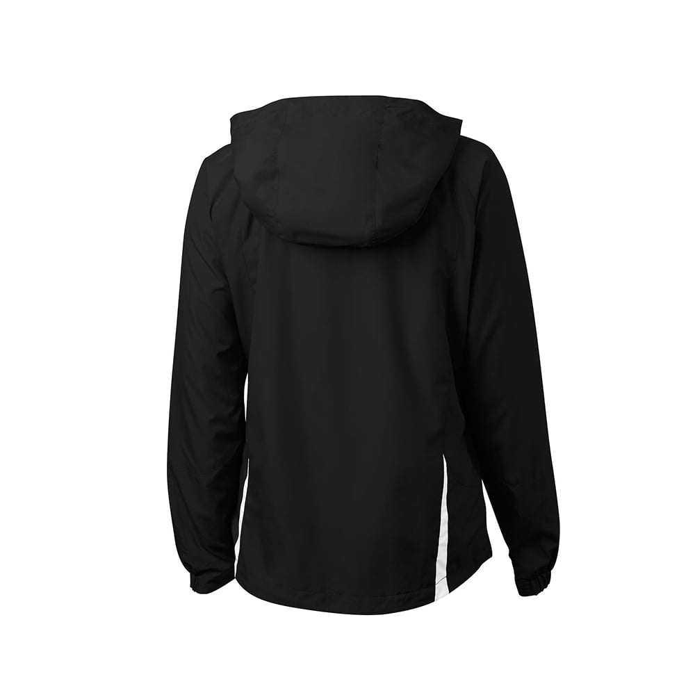 Sport-Tek LST76 Women's Two-Tone Raglan Jacket with Drawcord Hood