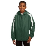 Sport-Tek YST81 Youth Fleece-Lined Colorblock Jacket with Pockets