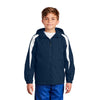 Sport-Tek YST81 Youth Fleece-Lined Colorblock Jacket with Pockets