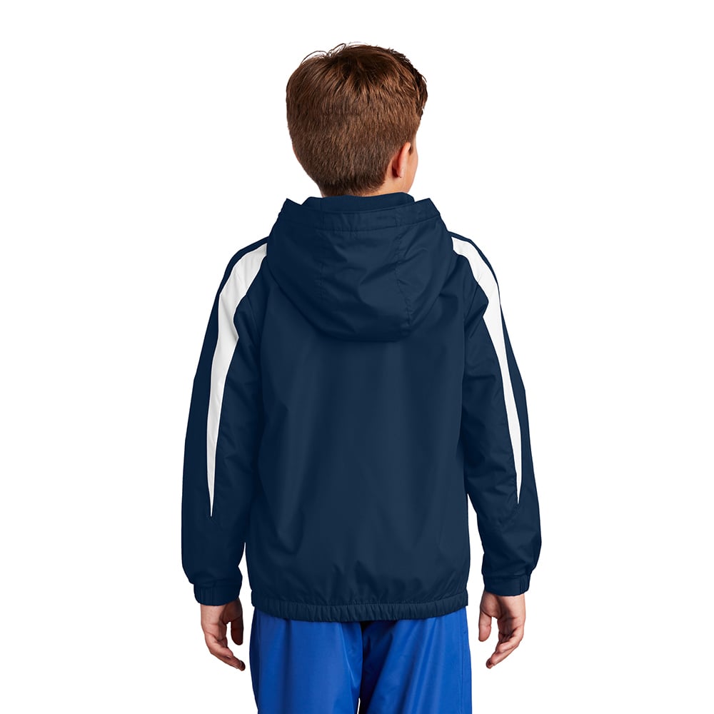 Sport-Tek YST81 Youth Fleece-Lined Colorblock Jacket with Pockets