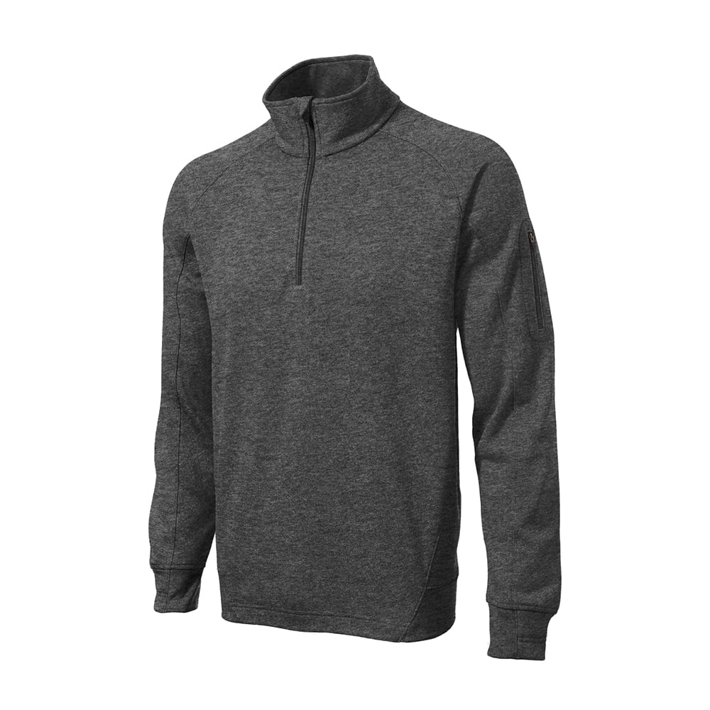 Sport-Tek F247 Tech Fleece Quarter-Zip Pullover with Sleeve Pocket