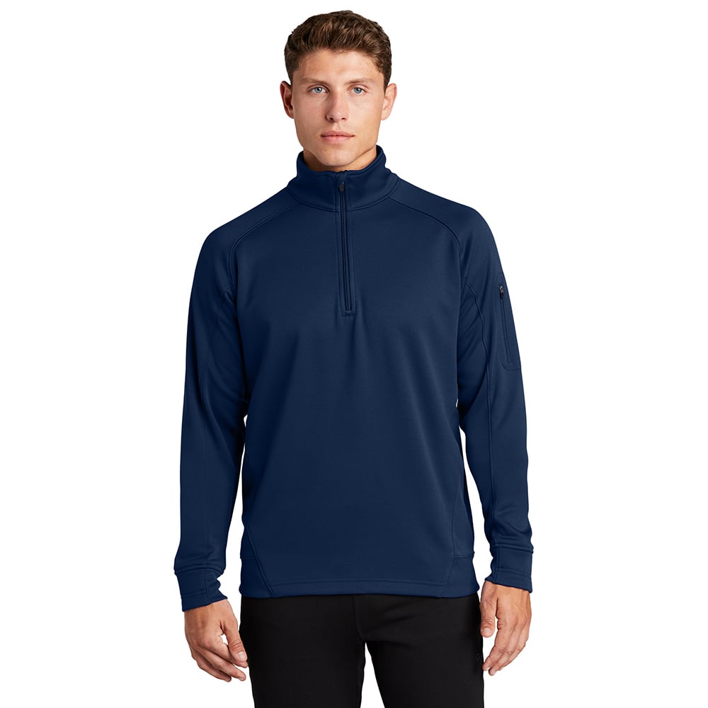 Sport-Tek F247 Tech Fleece Quarter-Zip Pullover with Sleeve Pocket