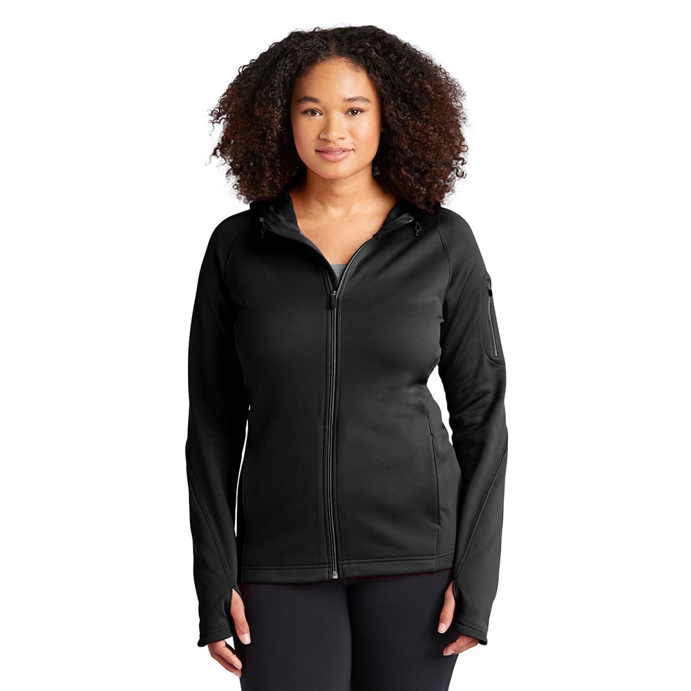 Sport-Tek L248 Women's Tech Fleece Full-Zip Jacket with Hood