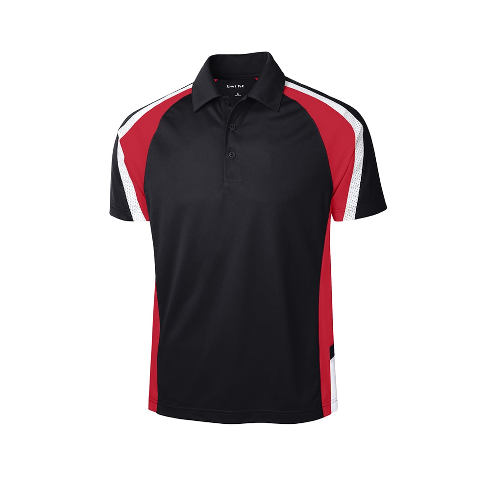 Sport-Tek ST654 Sport-Wick Raglan Tricolor Micropique Polo