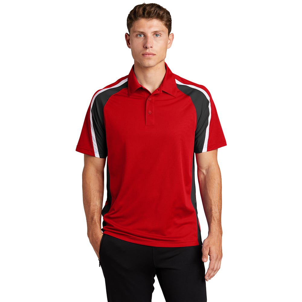 Sport-Tek ST654 Sport-Wick Raglan Tricolor Micropique Polo