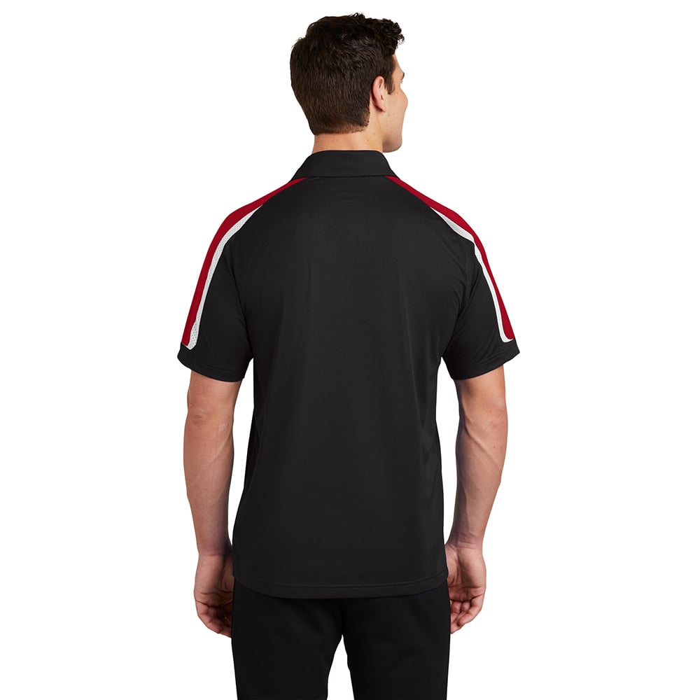 Sport-Tek ST658 Sport-Wick Micropique Tricolor Shoulder Polo