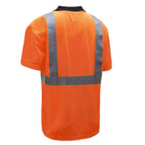 Hi-Vis Safety Polo Shirt, Black Bottom and SPF, Class 2