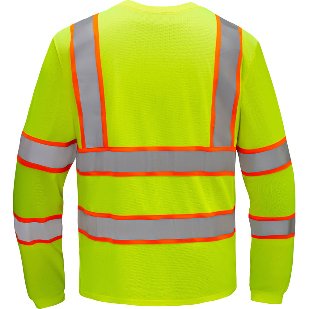 Hi Vis Two-Tone Long Sleeve Safety Shirt, Class 3