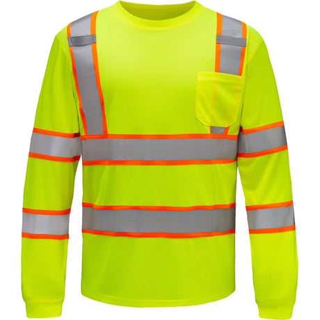 Hi Vis Two-Tone Long Sleeve Safety Shirt, Class 3