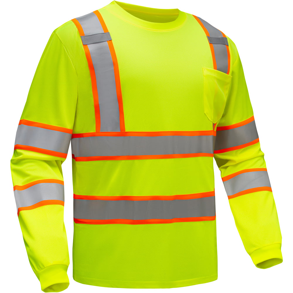 Hi Vis Two-Tone Long Sleeve Safety Shirt, Class 3