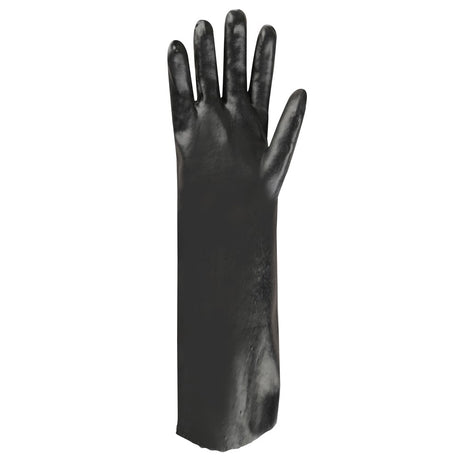 Cordova Black Single Dipped Smooth Finish PVC Gloves/Interlock Lined, 1 dozen (12 pairs)