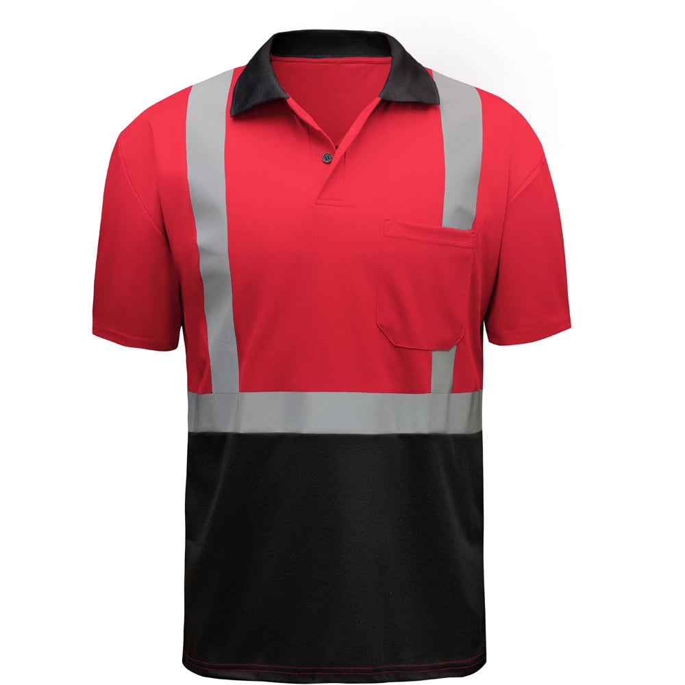 Short Sleeve Polo with Reflective Tape, Non-ANSI