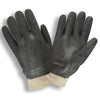 Black 2-Dipped Sandpaper Grip PVC Gloves/Interlock Lined + Knit Wrist, 1 dozen (12 pairs)
