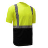 Hi-Vis Safety T-Shirt, Short Sleeve and Black Bottom, Standard Class 2