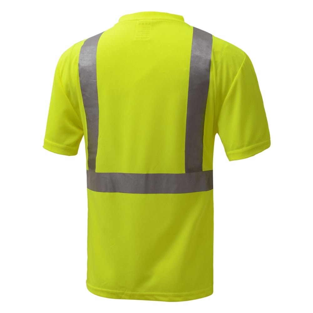 Hi-Vis Safety T-Shirt, Short Sleeve and Black Bottom, Standard Class 2