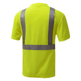 Hi-Vis Safety T-Shirt, Short Sleeve and Black Bottom, Standard Class 2