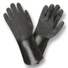 Black Double Dipped Sandpaper Grip PVC Gloves/Jersey Lined, 1 dozen (12 pairs)