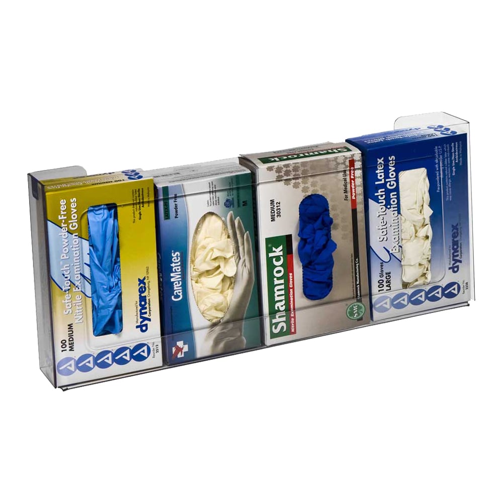 Easy Access Plastic Glove Dispenser, 4 Boxes