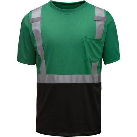 Colored Short Sleeve Safety T-Shirt with Black Bottom, Non-ANSI