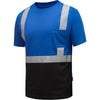 Colored Short Sleeve Safety T-Shirt with Black Bottom, Non-ANSI