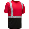 Colored Short Sleeve Safety T-Shirt with Black Bottom, Non-ANSI