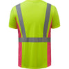 Ladies Short Sleeve Hi Vis Safety T-Shirt, Class 2