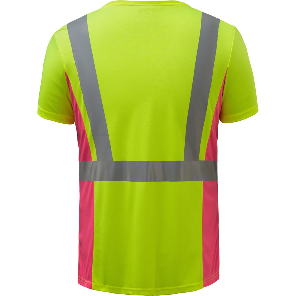 Ladies Short Sleeve Hi Vis Safety T-Shirt, Class 2