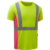 Ladies Short Sleeve Hi Vis Safety T-Shirt, Class 2