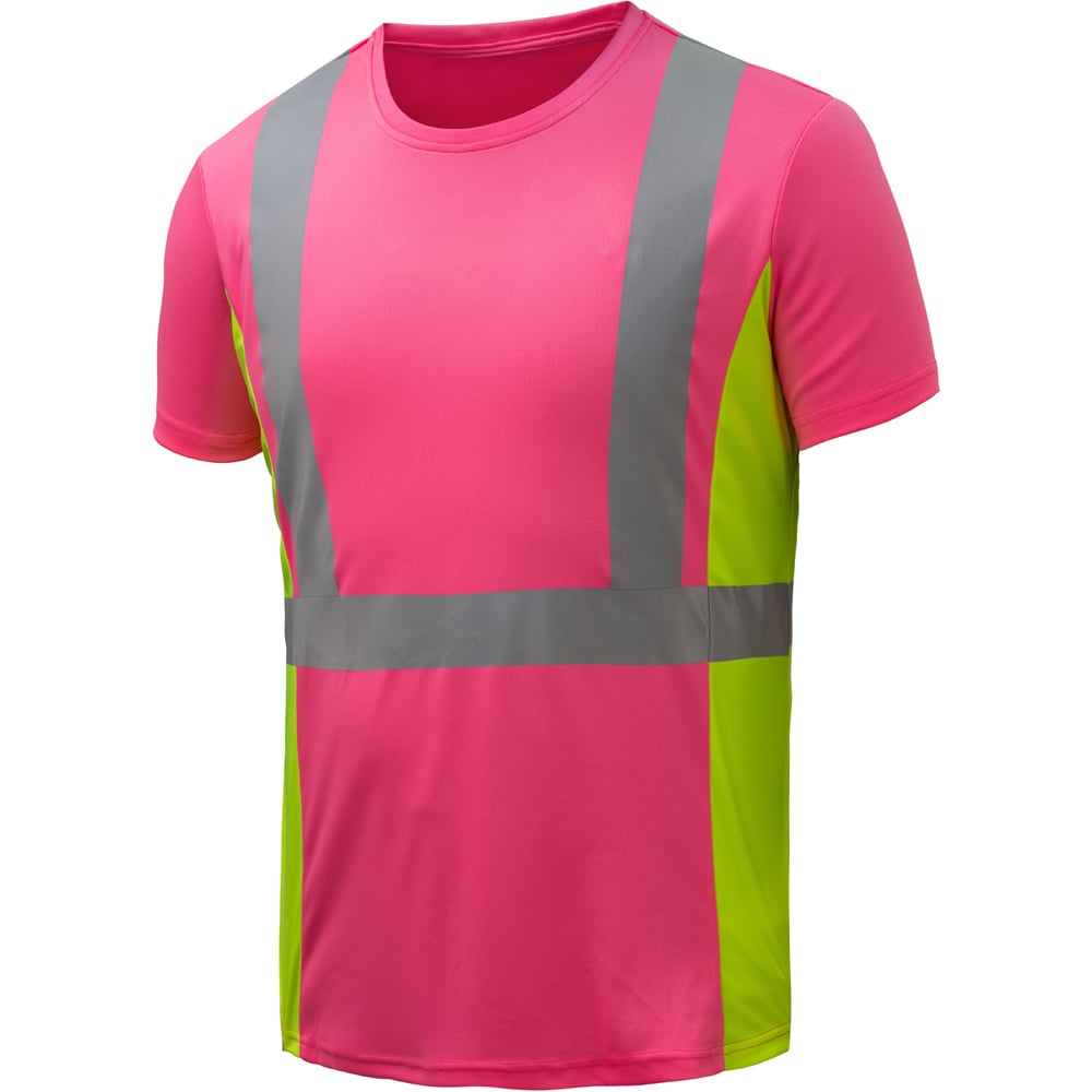 Ladies Short Sleeve Hi Vis Safety T-Shirt, Class 2