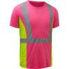 Ladies Short Sleeve Hi Vis Safety T-Shirt, Class 2